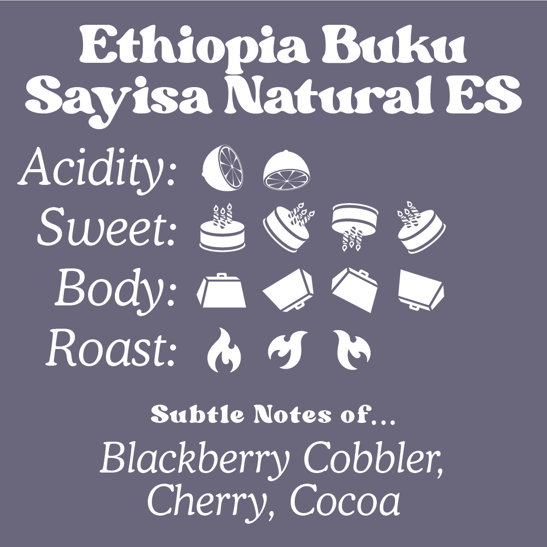 Ethiopia - Buku Sayisa Natural Espresso - Organic